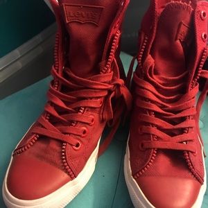Fire Red Levi Converse